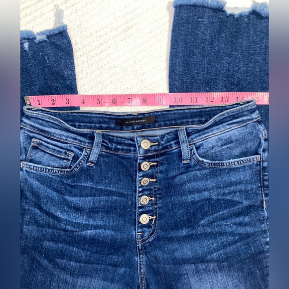 Flying Monkey Mid-Rise Flare Blue Jeans Women’s size 30 - Picture 2 of 7